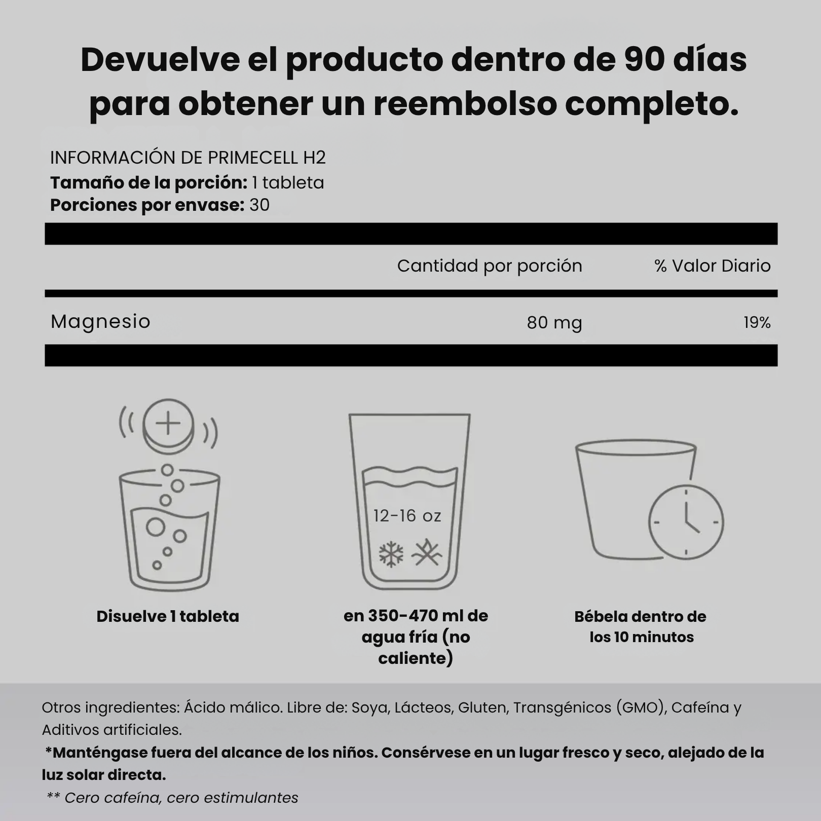 Cansado de sentirte agotado? Apoya tus células desde adentro con PrimeCell H2.