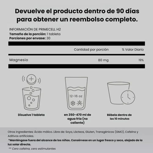 Velmira™ Tabletas de Hidrógeno Molecular