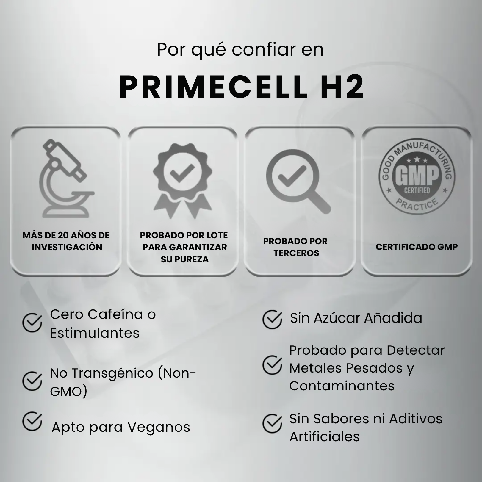 Cansado de sentirte agotado? Apoya tus células desde adentro con PrimeCell H2.
